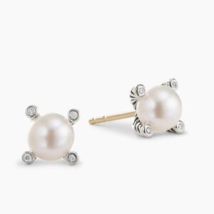 DAVID YURMAN Pearl and diamond Stud earrings
